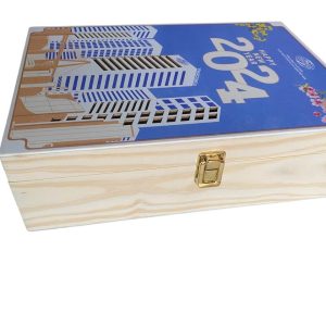 Hộp gỗ đựng rượu vang 1 chai – Quà tặng doanh nghiệp ý nghĩa