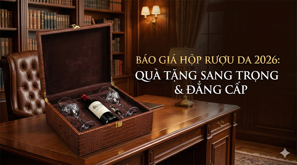 Báo giá Hộp rượu da 2026: Quà tặng Sang trọng & Đẳng cấp