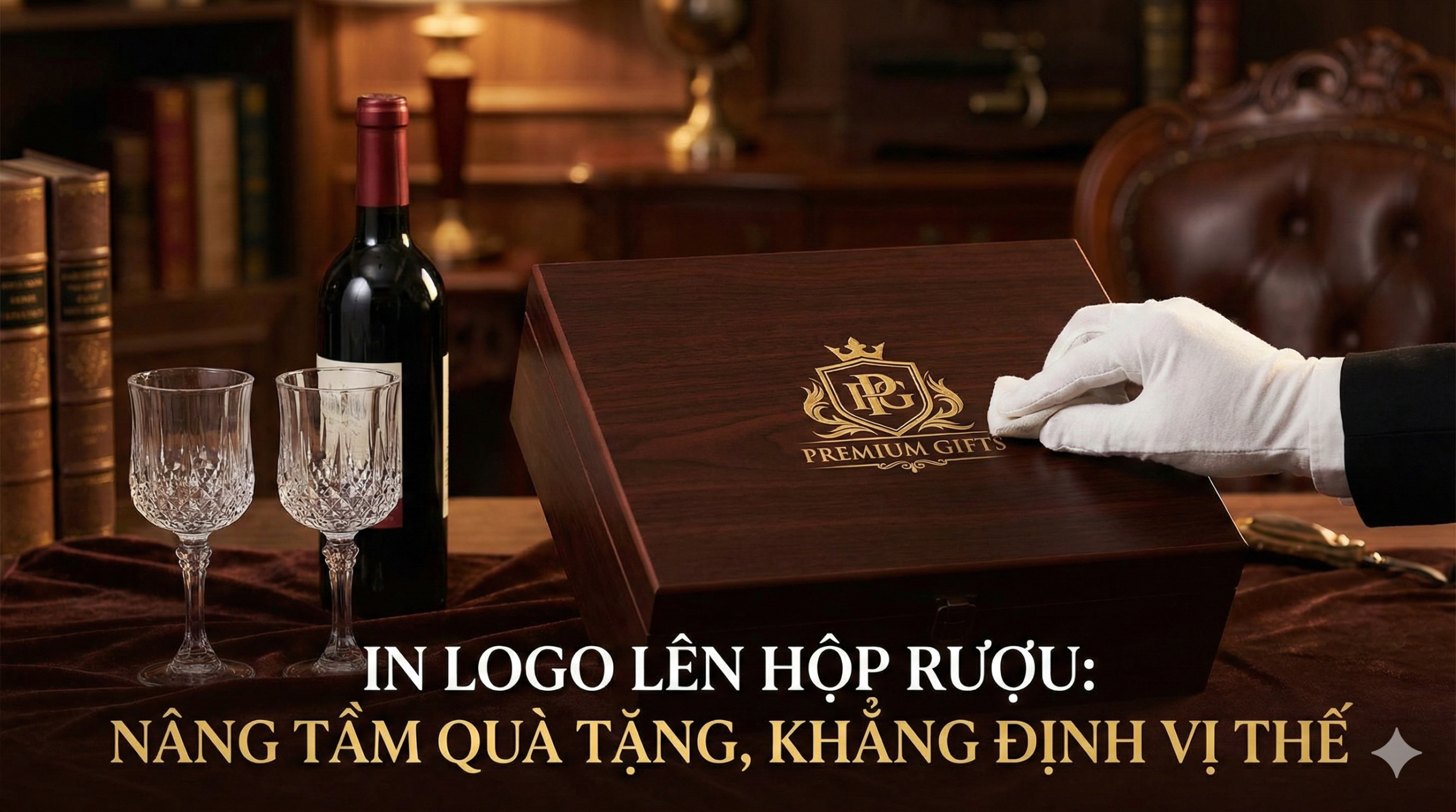 In logo lên hộp rượu: Nâng tầm quà tặng, khẳng định vị thế