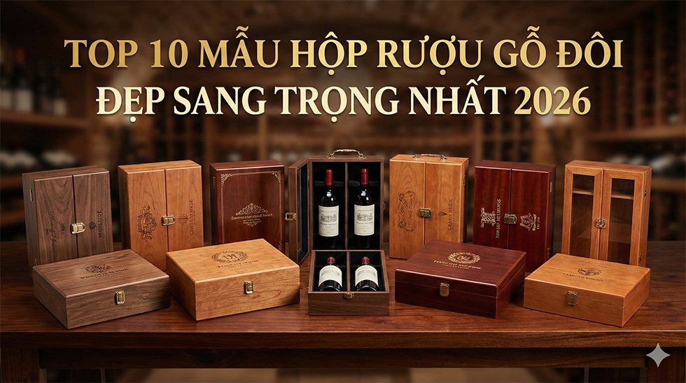 Top 10 Mẫu Hộp Rượu Gỗ Đôi Đẹp Sang Trọng Nhất 2026
